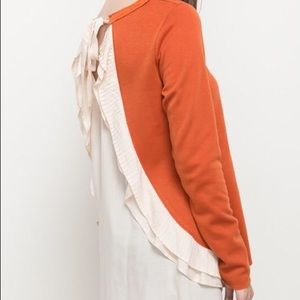 Ruffle Back Sweater